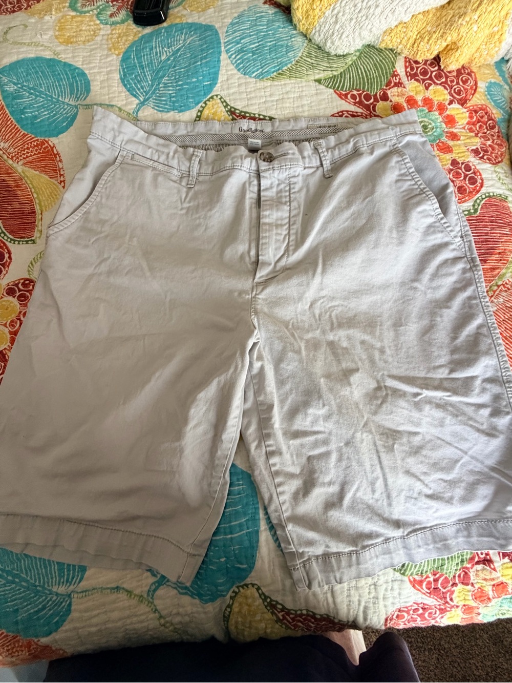 Goodfellow & Co Light Gray Striped Waistband Pants